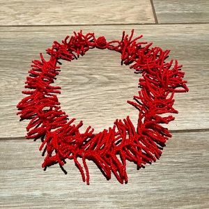 vintage red coral necklace